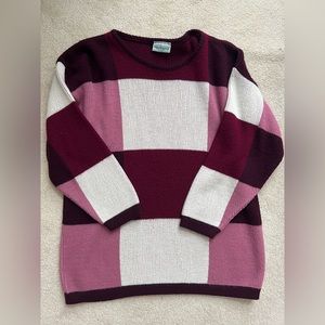 vintage color block sweater